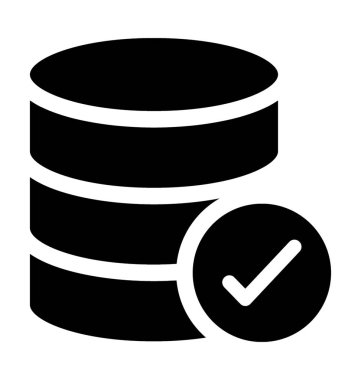 Düz vektör simge sunucu kontrol