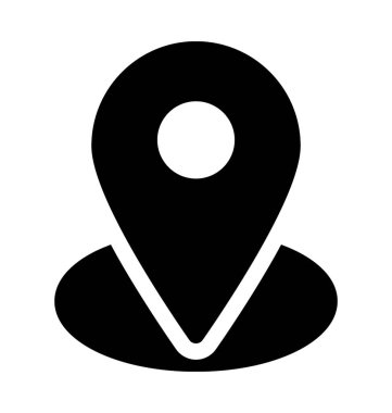 harita pin düz vektör simgesi