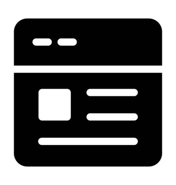 Web sayfası düz vektör simgesi