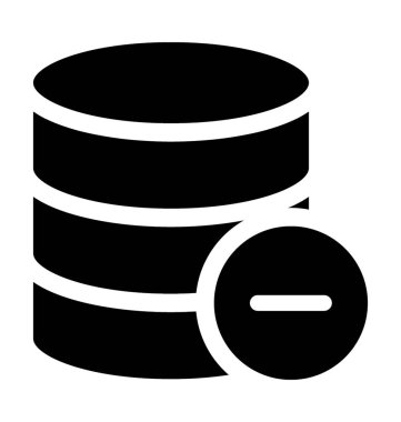 Veritabanı düz vektör simgesini Kaldır