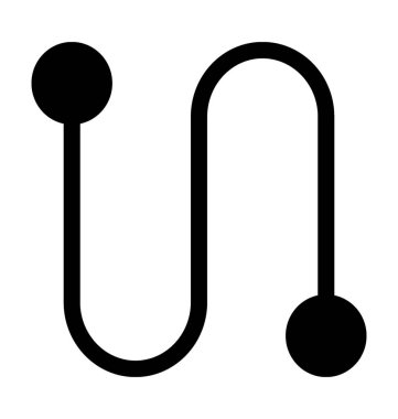 Seyahat Distanceflat vektör simgesi