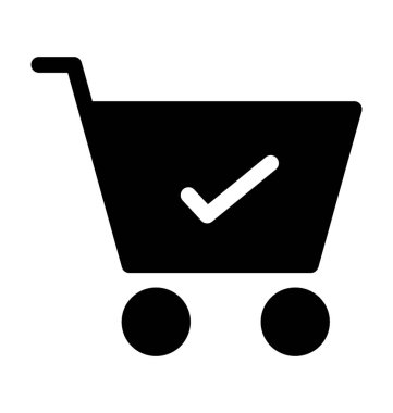 Düz vektör simge satın doğruladı