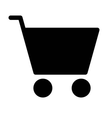 alışveriş sepeti düz vektör simgesi