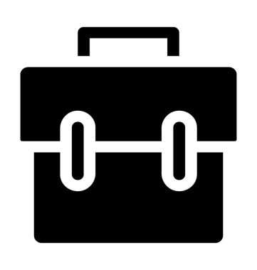 Okul çantası düz vektör simgesi