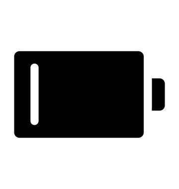 Düşük pil düz vektör simgesi