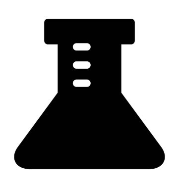 Konik Flask düz vektör simgesi