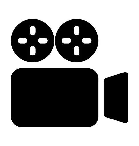 Video Camera Flat Vector Icon — Stock Vector