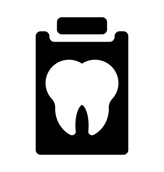 Informe Dental Icono Vector Plano — Archivo Imágenes Vectoriales