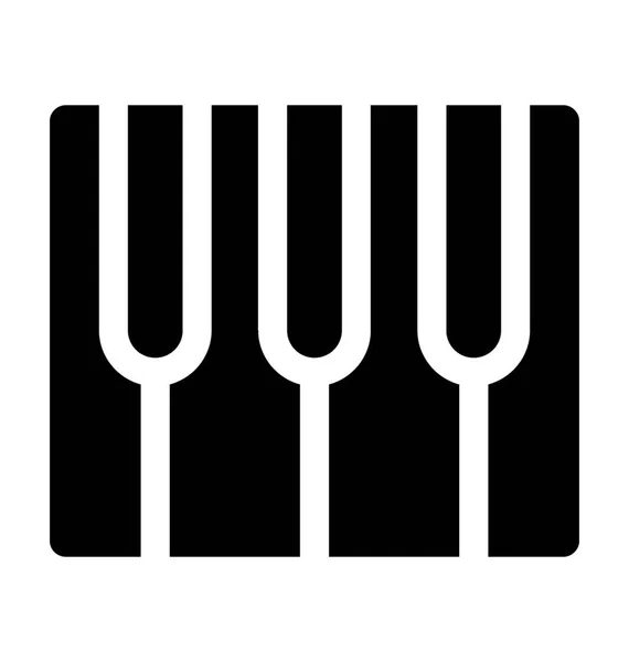Tastatură Pian Plat Vector Icon — Vector de stoc