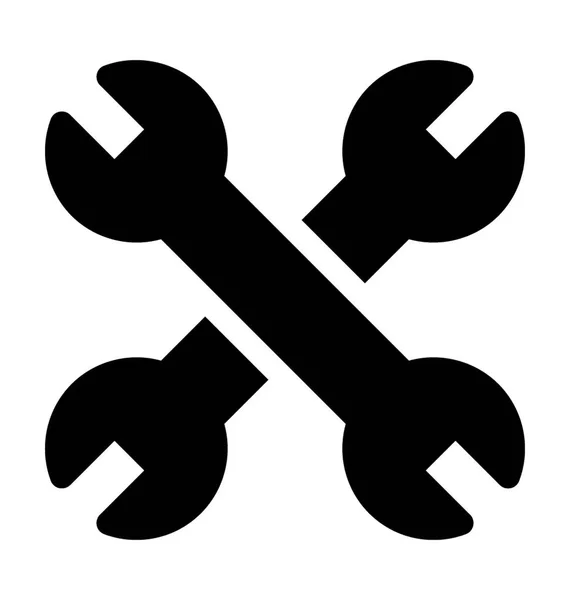 Schraubenschlüssel Flat Vector Icon — Stockvektor