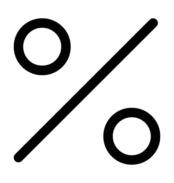 Percentage Platte Vector Icon — Stockvector