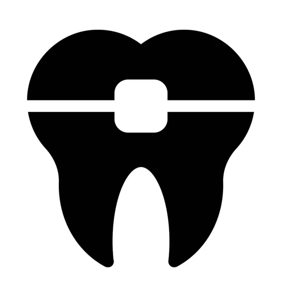 Dental Aid Flat Vector Icon — Stock Vector
