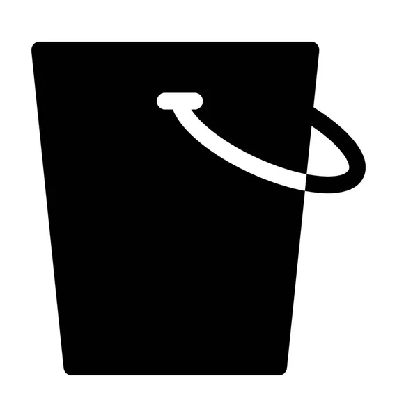 Bucket Flat Vector Icon — Stock Vector