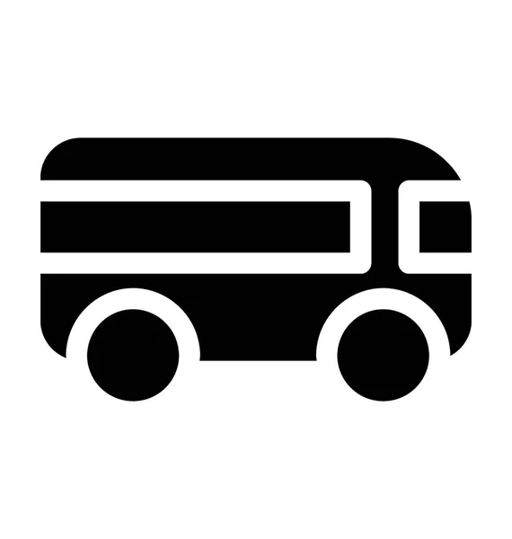 Bus Plano Vector Icono — Archivo Imágenes Vectoriales