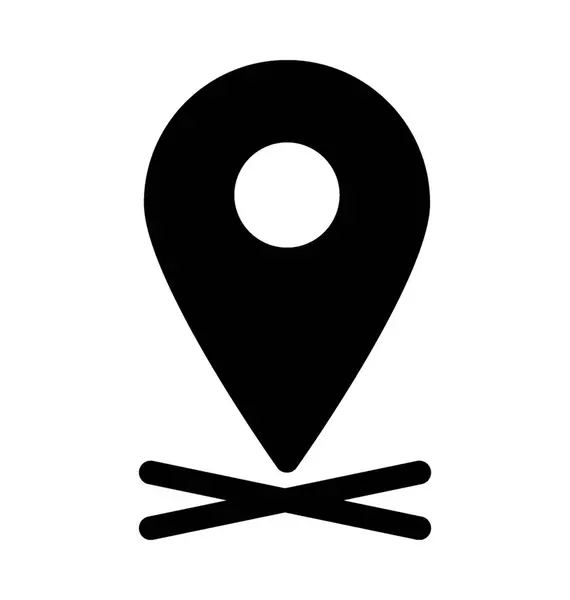 Mapa Pin Vector Plano Icono — Vector de stock