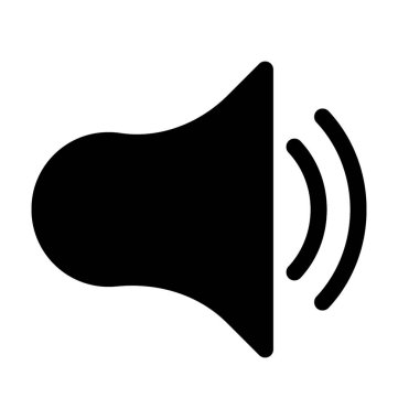 Yüksek sesle ses düz vektör simgesi