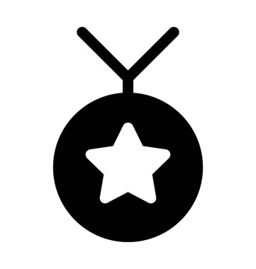 Madalya düz vektör simgesi