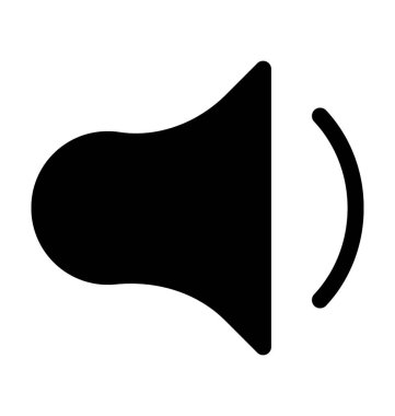 Hoparlör Düz Vektör Simgesi