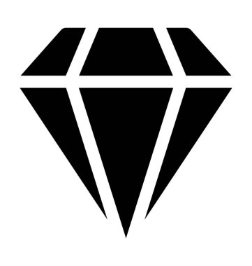 Elmas Düz Vektör Simgesi