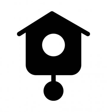 Sarkaç saat düz vektör simgesi