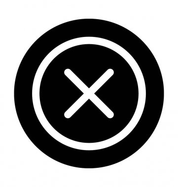 çapraz düz vektör simgesi