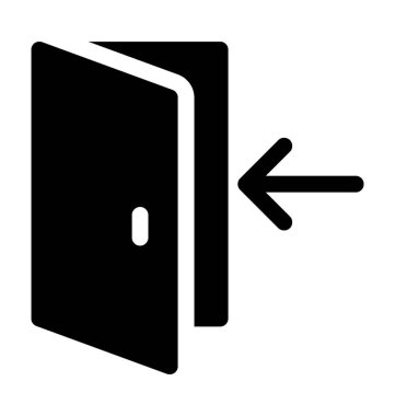 Giriş düz vektör simgesi