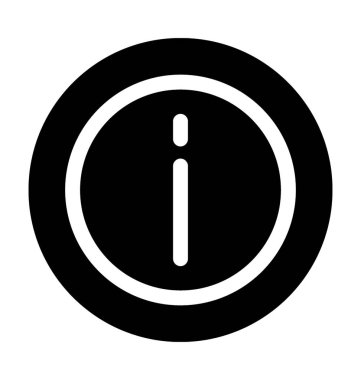 Bilgi işareti düz vektör simgesi