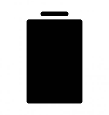 Pil düz vektör simge yok