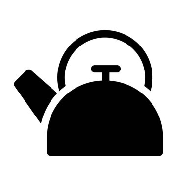 Çay potu düz vektör simgesi