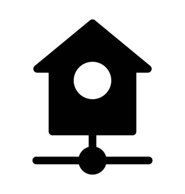 Ev ağ düz vektör simgesi