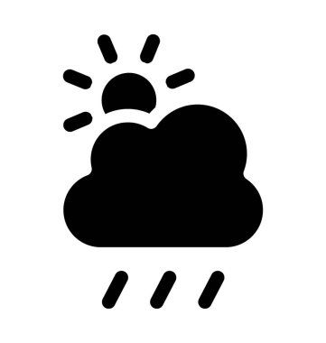 Düz vektör simgesi yağmur
