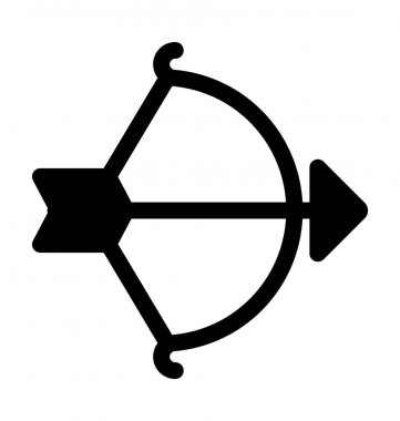 okçuluk düz vektör simgesi