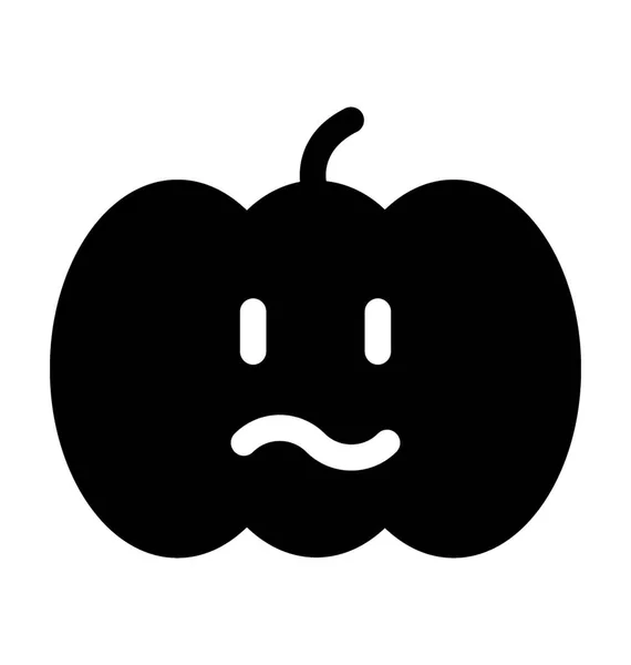 Halloween Pumpkin Flat Vector Icon — Stock Vector
