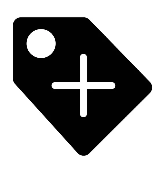 Añadir Etiqueta Flat Vector Icon — Archivo Imágenes Vectoriales