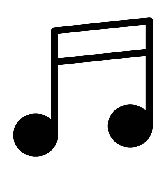 Music Note Flat Vector Icon — Stock Vector