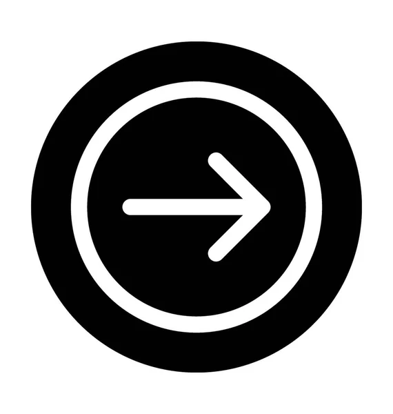 Right Arrow Flat Vector Icon — Stock Vector