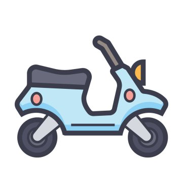 Scooty renkli illüstrasyon simge