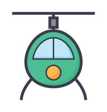 Helikopter renkli illüstrasyon simge