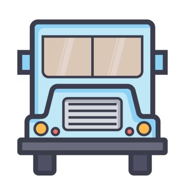 Lojistik kamyonu renkli illüstrasyon simge