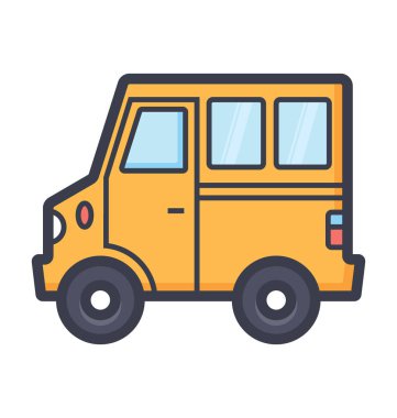 Van renkli illüstrasyon simge