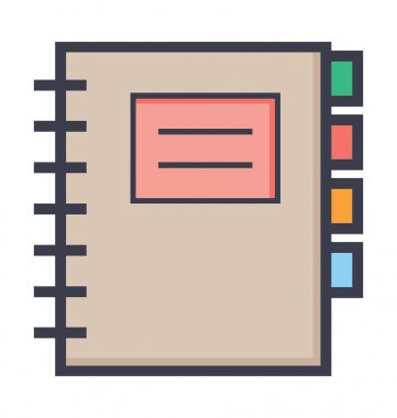 günlük renkli vektör simgesi