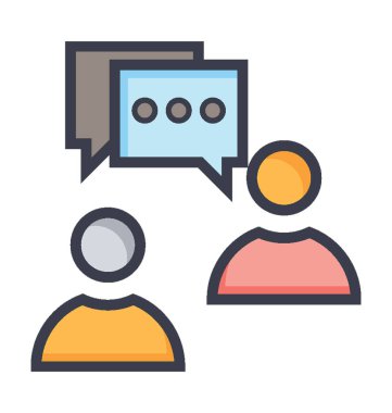 Vektör simge renkli iletişim