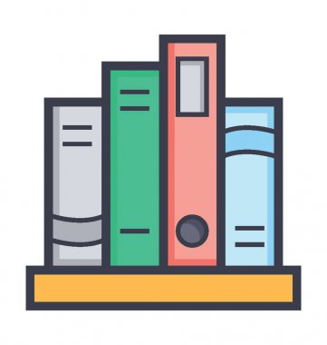 Dosyalar renkli vektör simgesi kemer