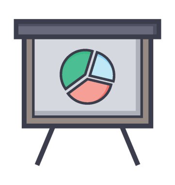 İş sunu renkli vektör simgesi