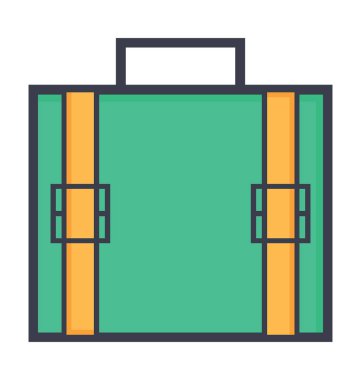 Ataşe durumda renkli vektör simgesi 