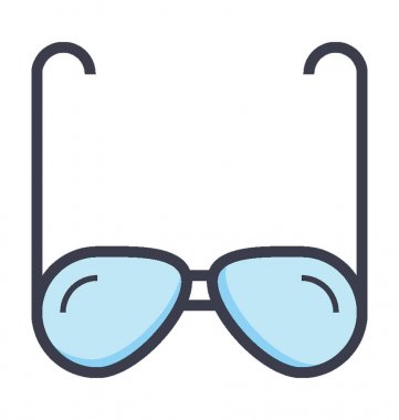 gözlük renkli vektör simgesi 