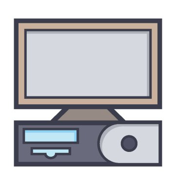 bilgisayar renkli vektör simgesi 