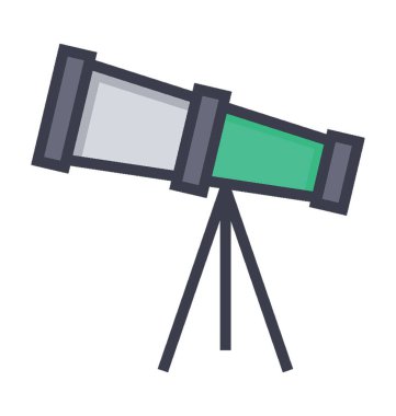 Teleskop renkli vektör simgesi 