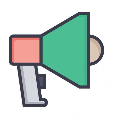 Hoparlör renkli vektör simgesi 