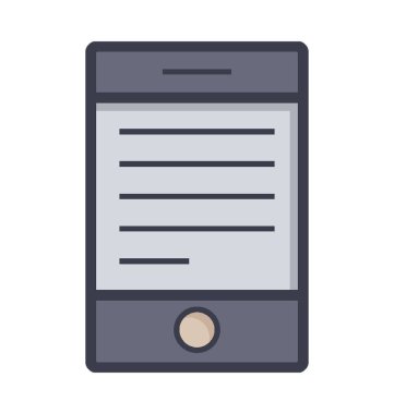 Tablet ekran renkli vektör simgesi 